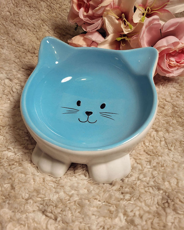 Ceramic Cat Shape Pet Bowl