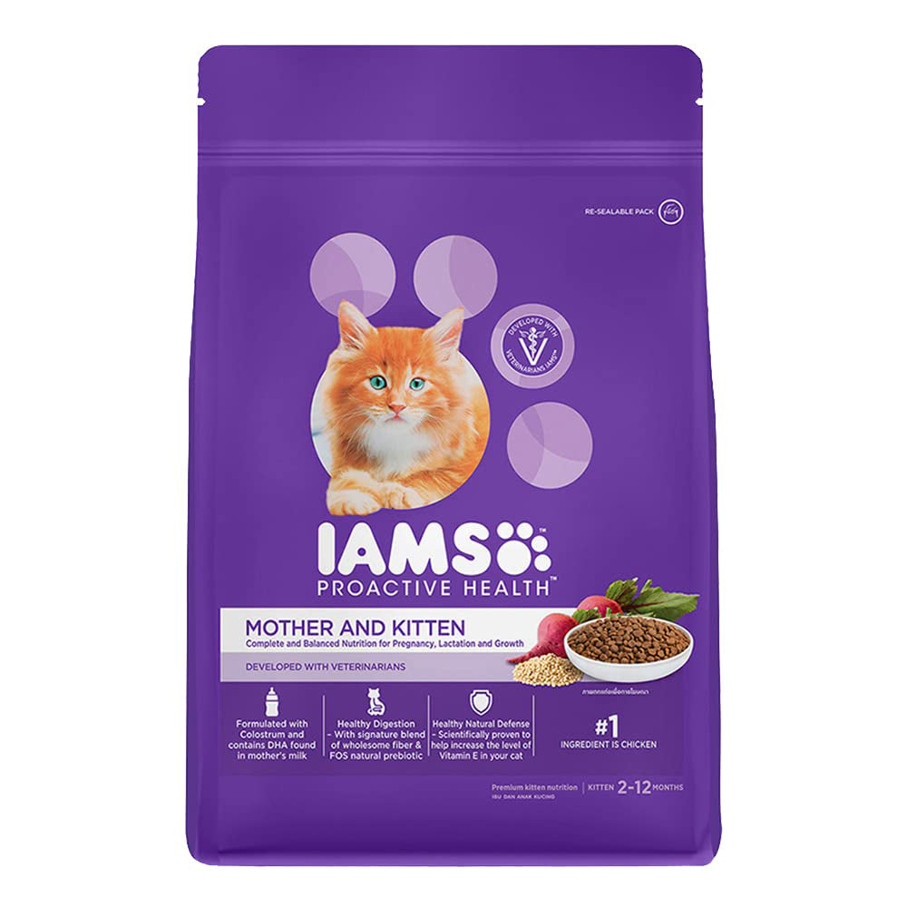 IAMS मदर एंड किटन (2-12 महीने) चिकन फ्लेवर में सूखा बिल्ली का भोजन 