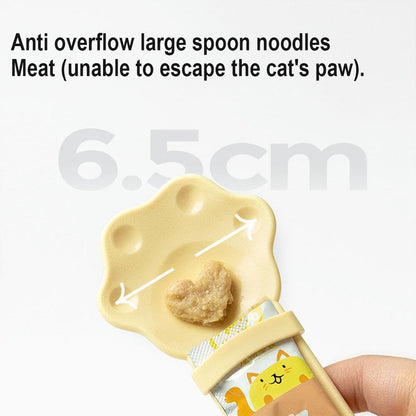 Cat Strip Feeder, cat Spoons for Wet Food, Treat Squeeze Spoon, Cat Wet Treats Dispense Spoon, cat Strip Squeeze Spoon, Multi Functional Pet Spoons Cat Feeder