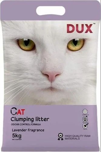 DUX Cat Litter Scoopable Smart Fresh Scented Benotinte Litter Sand, Lemon Flavor Cat Litter & Lavender Flavor Cat Litter, Clumping Litter 5kg