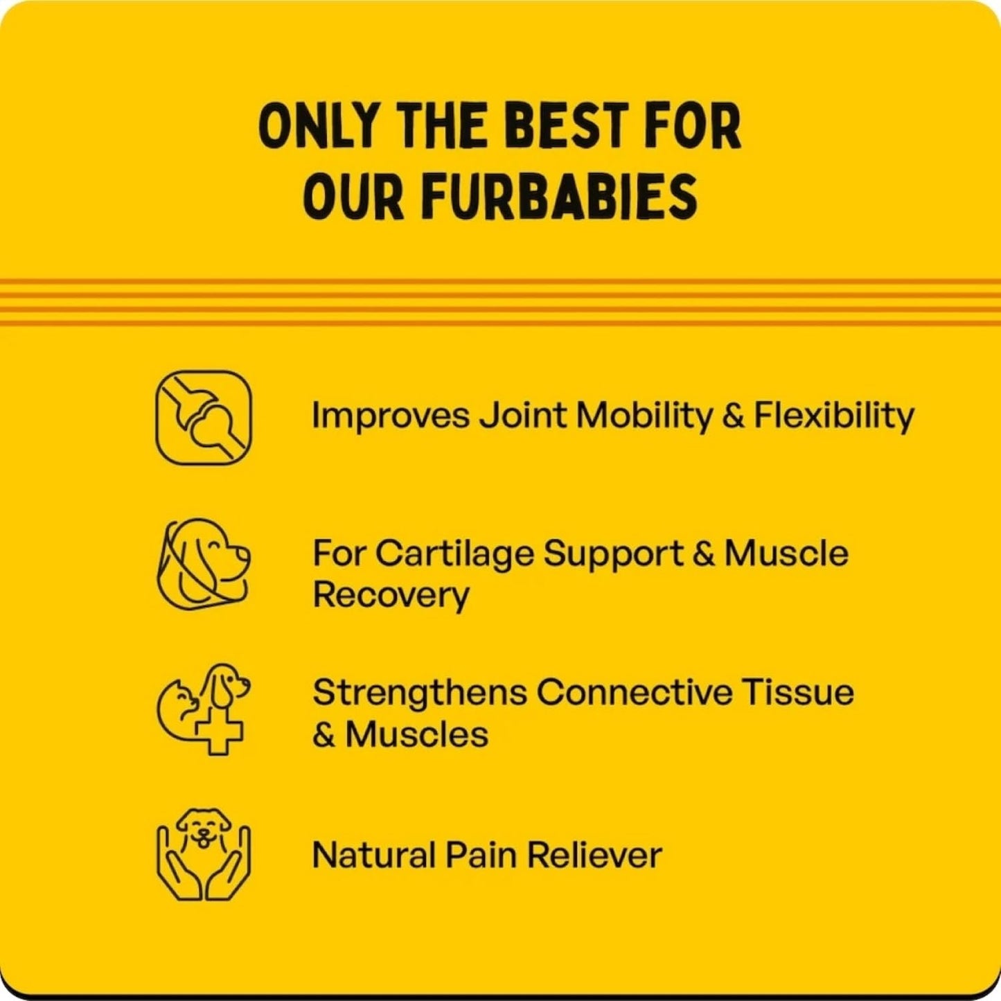 Furlicks Hip & Joint Supplement for Dogs & Cats | Marine Collagen & Calcium for Joint Mobility, Lubrication, Bone Support & Pain Relief (30 Oral Dissolving Strips)