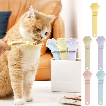 Cat Strip Feeder, cat Spoons for Wet Food, Treat Squeeze Spoon, Cat Wet Treats Dispense Spoon, cat Strip Squeeze Spoon, Multi Functional Pet Spoons Cat Feeder