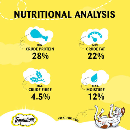 टेम्पटेशन क्रंची कैट ट्रीट्स, बिल्लियों के सभी जीवन चरणों और सभी नस्लों के लिए आकर्षक टूना फ्लेवर, 85 ग्राम - 6 का पैक, 510 ग्राम 