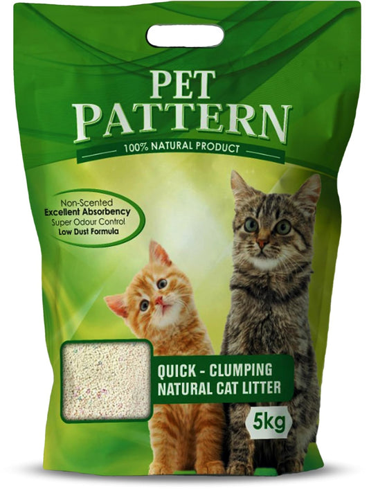 Pet Pattern CAT Litter Sand for CATs, 99.99% Dust Free, Fast Clamping Natural Cat Litter, 5kg