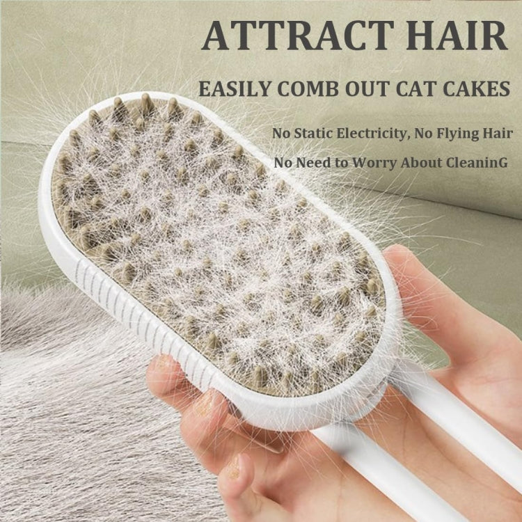 Pet Electric Spray Comb Rechargeable Cat Kitten Puppy Dog Steamy Grooming Brush Cleaning Tool