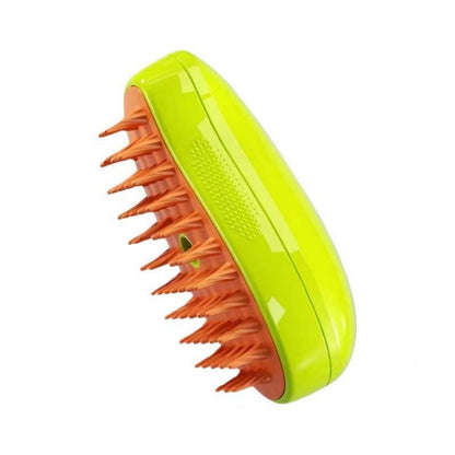 Pet Grooming Brush Steamy 3-in-1 Multifunctional Silicone Electric Pet Brush - Self-Cleaning Steam Massage Brush for Removing Tangled and Loose Hair