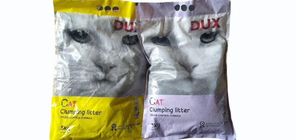 DUX Cat Litter Scoopable Smart Fresh Scented Benotinte Litter Sand, Lemon Flavor Cat Litter & Lavender Flavor Cat Litter, Clumping Litter 5kg