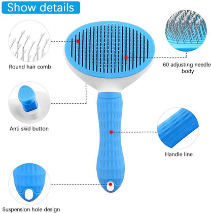कुत्ते और बिल्ली कंघी ब्रश पालतू सौंदर्य ब्रश दैनिक उपयोग बिल्ली और कुत्ते के लिए ढीले फर और गंदगी स्लीकर ब्रश साफ करने के लिए